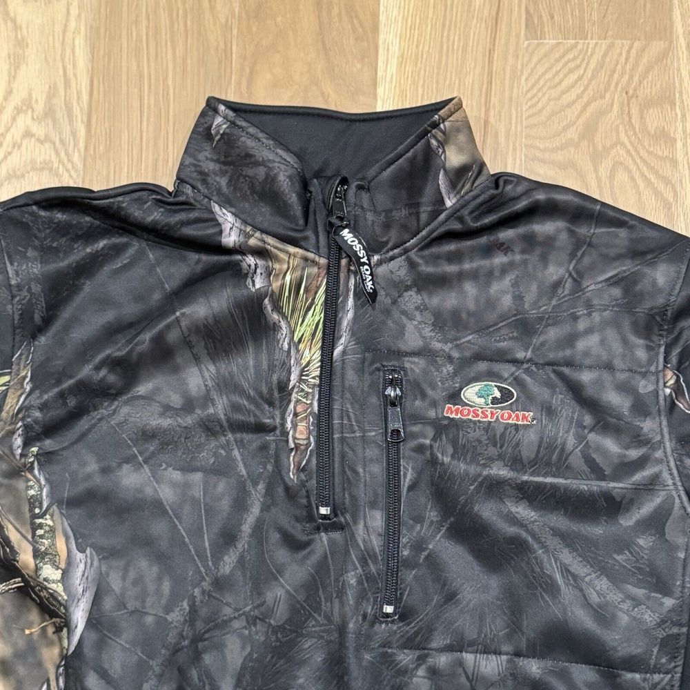 Mossy Oak Quarter Zip Camo Shirt for men Hunting Clothes for Men, Camo Shirt SzM